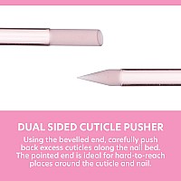 Glass Cuticle Pusher By Bona Fide Beauty 1Pc Pink Gentle Czech Manicure Stick For Cuticle Remover Longlasting Doublesided Re