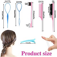 Colorful Mini Rubber Bands With Topsy Tail Styling Tools Elastic Hair Ties Hair Cutter And Hair Accessories For Baby Girls A