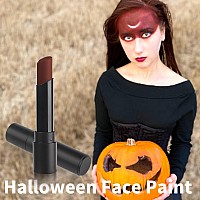 Meicoly Brown Eye Black Stickblendable Eyeblack Maroon Face Body Paint Camo Face Painthalloween Brown Matte Lipstick Sfx Makeu