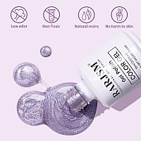 Rarjsm Cat Eye Gel Nail Polish Aurora Violet Purple Velvet Silver Glitter Universal Galaxy Shimmer Ice Gel Polish With Magnet St