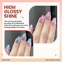 Supwee Magnetic Gel Nail Polish 12 Colors Moonlight Cat Eye Gel Nail Polish With Magnetic Stick Cateye Gel Polish Soak Off Uv