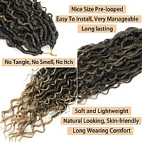 Goddess Locs Crochet Hair 14 Inch 7 Packs Faux Locs Crochet Hair Soft Crochet Locs Boho Locs Crochet Hair Synthetic Hippie Locs