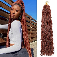 32 Inch Faux Locs Crochet Hair 7 Pcs Ginger Soft Locs Goddess Hair Locs Extensions