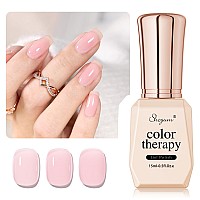 Shoyum Sheer Light Pink Gel Nail Polish 15Ml Jelly Milky Nude Peach Translucent Color Uv Light Cure Gel Polish For Nail Art Diy