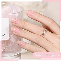 Shoyum Sheer Light Pink Gel Nail Polish 15Ml Jelly Milky Nude Peach Translucent Color Uv Light Cure Gel Polish For Nail Art Diy