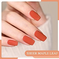 Shoyum Jelly Maple Leaf Translucent Gel Nail Polish 15Ml Sheer Dark Brown Neutral Gel Polish Uv Light Cure For Nail Art Diy