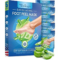 Live Wild Beauty Patchrx Foot Peel Mask Foot Mask That Moisturizes Dry Cracked Feet Foot Peel For Soft Foot Exfoliator For Cal