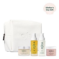 Osea Bestsellers Bodycare Set Pamper With A 4Piece Body Care Kit Vegan Leather Pouch With Body Oil Body Scrub Body Balm