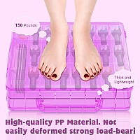 Subay 2 Pcs Portable Nail Polish Organizer Clear Double Side Nail Polish Holdergel Nail Storage For 48 Bottles With 6 Adjustab