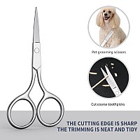 Eyebrow Scissors Small Scissors For Hair Eyebrows Nose Hair Beard Eyelashes Cuticle Stainless Steel Fine Straight Tip Nos