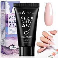 Aubss Poly Gel Nail Nude Poly Nail Gel 60Ml 2Oz Natural Nude Nail Extension Gel Large Tube Only Single Color Pure Pale Colors