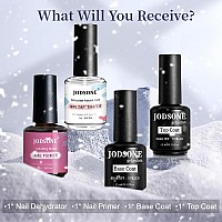 Jodsone 4 Bottles Of 15 Capacities Of Nail Dehydrator Nail Primer Base Top Coat Long Lasting And Easy To Apply Large Bottle