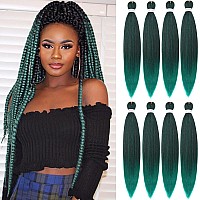 Alrence Pre Stretched Braiding Hair Long Braid 30 Inch 8 Packs Professional Braiding Hair Extensions Synthetic Crochet Twist Bra