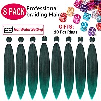 Alrence Pre Stretched Braiding Hair Long Braid 30 Inch 8 Packs Professional Braiding Hair Extensions Synthetic Crochet Twist Bra