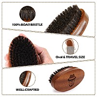 Sosoon Beard Brush For Men 100 Pure Boar Bristle Beard Brush Beard Grooming Set Including Beard Comb 2 Pcs Mustache Scissors