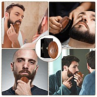 Sosoon Beard Brush For Men 100 Pure Boar Bristle Beard Brush Beard Grooming Set Including Beard Comb 2 Pcs Mustache Scissors