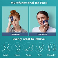 Cooling Eye Mask Ice Face Mask Gel Beads Hot Cold Compress Reusable Ice Face Eye Mask Under Eye Patches Ice Pack Set Cold