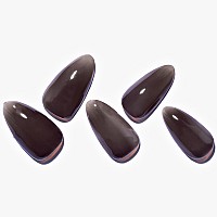 Press On Nails Short Almond Halloween Glamermaid Handmade Sheer Ombre Jelly Black Jelly Gel Glue On Nails Medium Almond Reusabl