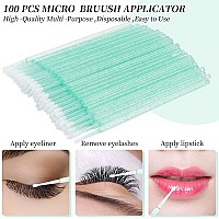 300 Pcssets Eyelash Extension Supplies Disposable Micro Swab Brush Match Eyebrow Spoolie Lip Brush Mascara Wand Applicator Masc