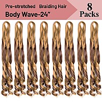 Curly Braiding Hair 8 Packs Spanish Curly Braiding Hair P2733 Bouncy Braiding Hair Extensions 24 Inch Pre Stretched French Curl