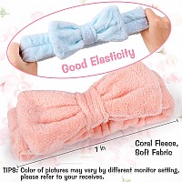 Umiku 8 Pack Facial Headbands For Women Soft Coral Fleece Cosmetic And Skincare Head Wraps For Makeup Hair Care Face Washing