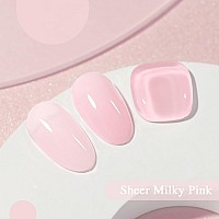 Shoyum Jelly Gel Nail Polish 15Ml Pink Jelly Gel Polish Soak Off Uv Led Jelly Pink Nail Polish For Diy Manicure Home Salon Nail