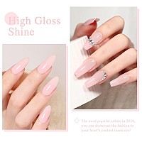 Shoyum Jelly Gel Nail Polish 15Ml Pink Jelly Gel Polish Soak Off Uv Led Jelly Pink Nail Polish For Diy Manicure Home Salon Nail