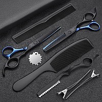 Jason Hair Cutting Scissors Kit Professional 10 Pcs Haircut Scissors Set With 67 Thinningtexturizing Scissors Straight She