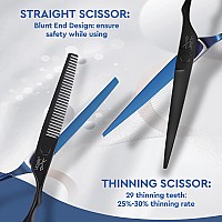 Jason Hair Cutting Scissors Kit Professional 10 Pcs Haircut Scissors Set With 67 Thinningtexturizing Scissors Straight She