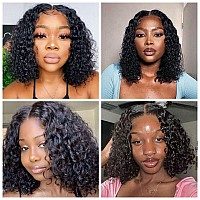 Zzmds Short Bob Wig Human Hair 13X4 Deep Wave Lace Front Wigs Human Hair Pre Plucked Brazilian Wet And Wavy Lace Frontal Wigs Hu