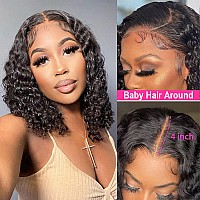 Zzmds Short Bob Wig Human Hair 13X4 Deep Wave Lace Front Wigs Human Hair Pre Plucked Brazilian Wet And Wavy Lace Frontal Wigs Hu