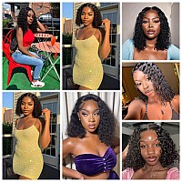 Zzmds Short Bob Wig Human Hair 13X4 Deep Wave Lace Front Wigs Human Hair Pre Plucked Brazilian Wet And Wavy Lace Frontal Wigs Hu