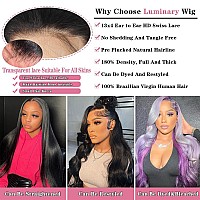 Luminary 34 Inch Body Wave Lace Front Wigs Human Hair Pre Plucked 180 Density Glueless Human Hair Wigs For Black Women 13X4 Hd