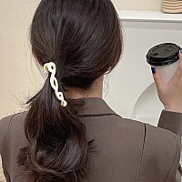 Hapdoo 6Pcs Mixed Curve Banana Hair Clips For Fine Thin Hair Premium Acrylic Matte Strong Hold Ponytail Bun Holder Hair Jaw Cl