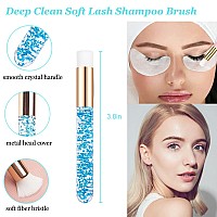 Aremod Eyelash Cleanser For Extensions Lash Shampoo Kit With Lash Fan 30Ml Lash Shampoo Eyelash Extension Brush And Wash Bottl