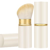 Falliny Retractable Kabuki Makeup Brush Travel Powder Blush Brush Foundation Makeup Brush With Cover For Blush Sunscreen Bronz