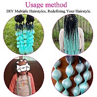 Ombre Braiding Hair Mint Green Kanekalon Braiding Hair Extensions Feed In Hair For Braids Twist Braiding Hair Blackmint Green