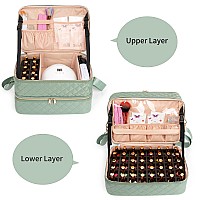 Ethereal Nail Polish Organizer Case Holds 4050 Bottles15Ml05Floz And Nail Lamp Double Layer Nail Polish Storage Bag For N