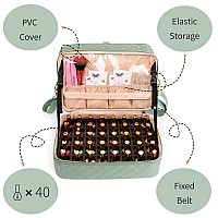 Ethereal Nail Polish Organizer Case Holds 4050 Bottles15Ml05Floz And Nail Lamp Double Layer Nail Polish Storage Bag For N