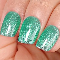 Imtiti Glitter Gel Nail Polish Sheer Shimmer Glitter Green 3 In 1 Gel Polish Color Soak Off Uv Led Spring Summer Nail Gel Polis