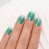 Imtiti Glitter Gel Nail Polish Sheer Shimmer Glitter Green 3 In 1 Gel Polish Color Soak Off Uv Led Spring Summer Nail Gel Polis