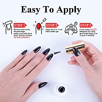 Imtiti Gel Nail Polish05 Fl Oz Black Gel Polish Buildin Base And Top Coat 3 In 1 One Step Gel Nail Polish Kit Soak Off Led U