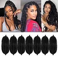 Marley Twist Braiding Hair 16 Inch 7 Packs Cuban Twist Hair Twisted Up Springy Afro Twist Hair Pre Fluffed Spring Twist Hair Pre