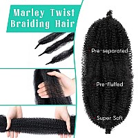 Marley Twist Braiding Hair 16 Inch 7 Packs Cuban Twist Hair Twisted Up Springy Afro Twist Hair Pre Fluffed Spring Twist Hair Pre