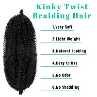 Marley Twist Braiding Hair 16 Inch 7 Packs Cuban Twist Hair Twisted Up Springy Afro Twist Hair Pre Fluffed Spring Twist Hair Pre