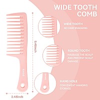 Rhos Hair Comb Set For Women Men 3 Pieces Including Wide Tooth Comb Fine Tooth Rat Tail Comb Medium Tooth Comb Detangling