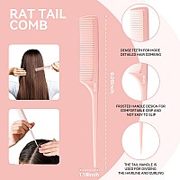 Rhos Hair Comb Set For Women Men 3 Pieces Including Wide Tooth Comb Fine Tooth Rat Tail Comb Medium Tooth Comb Detangling