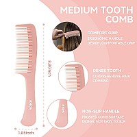 Rhos Hair Comb Set For Women Men 3 Pieces Including Wide Tooth Comb Fine Tooth Rat Tail Comb Medium Tooth Comb Detangling