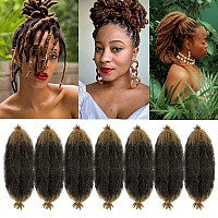 Marley Twist Braiding Hair 16 Inch Springy Afro Twist Hair 7 Packs Pre Fluffed Spring Twist Hair Ombre Blonde Kinky Twist Hair F