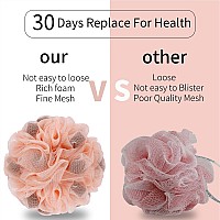 Bckeney Bath Loofah Shower Sponge Body Back Scrubber Soft Mesh Shower Puffs Exfoliating Loofa For Women Men Bath Accessories C